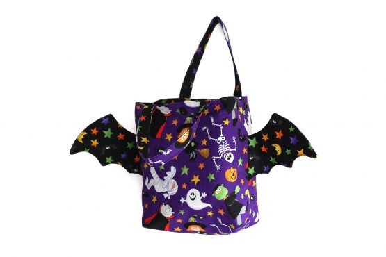 Panier Halloween sac à bonbons tissus coloré chauve-souris fête enfant - Julie & COo